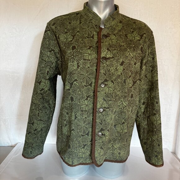 Multiples Women's Reversible Size 1X Open Front Light Weight Mid Length Jacket - Picture 3 of 16